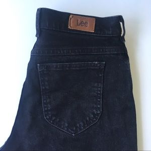VTG LEE Mom Jeans High Waisted Black Vintage 90s